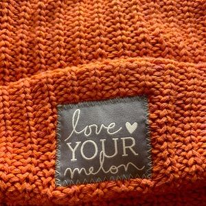 LOVE YOUR MELON Orange Knit Beanie